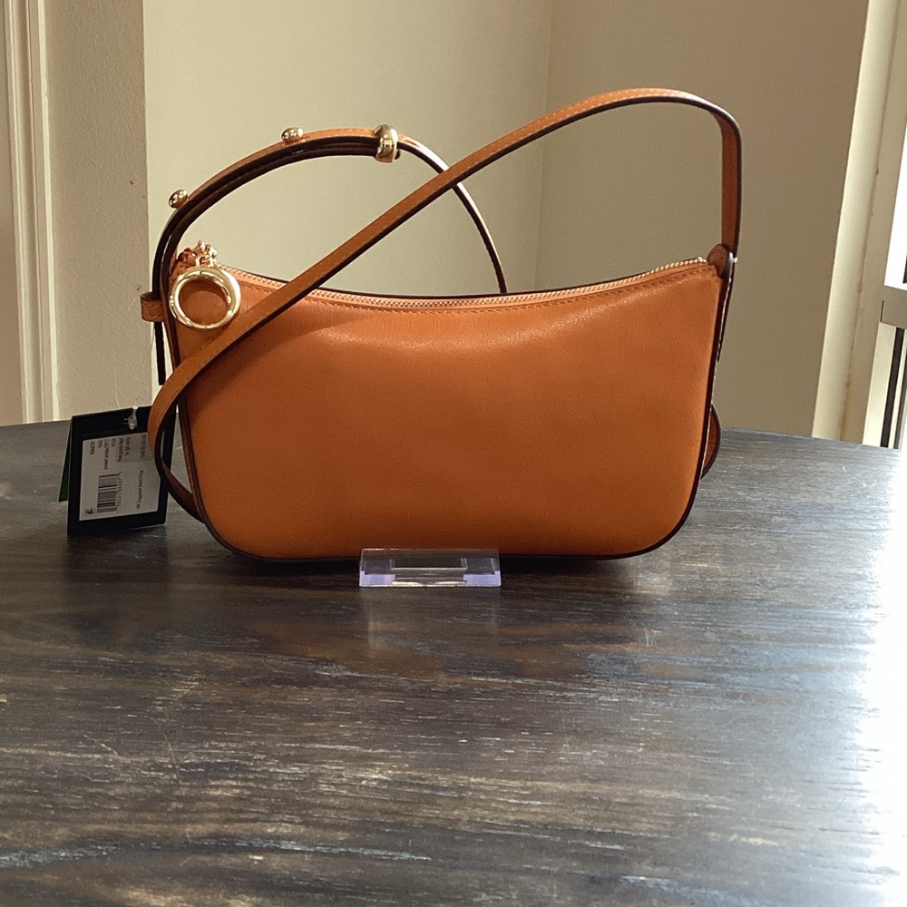 Kate Spade Halo Baked Amber Leather Crossbody Bag